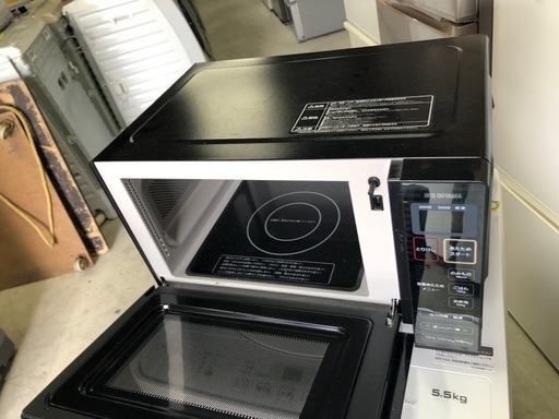 アイリスオーヤマ 電子レンジ 18L フラットテーブル ミラーガラス ブラック IMB-FM18-6