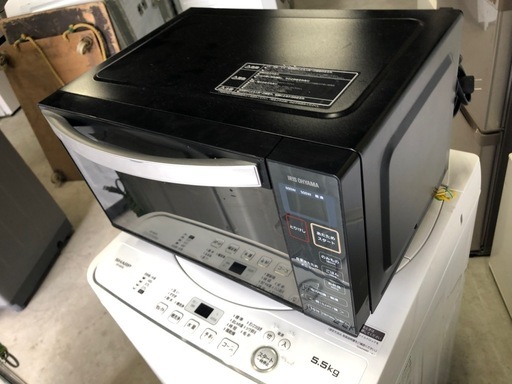 アイリスオーヤマ 電子レンジ 18L フラットテーブル ミラーガラス