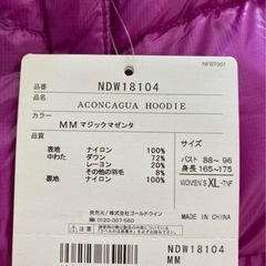 新品希少！ノースフェイス アコンカグアフーディーの画像