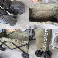 アウトドアキャリーワゴン&テーブルセット　キャンプにの画像