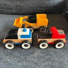おもちゃ　木　車　働く車　IKEA　ベビー　キッズ　玩具　3個セット