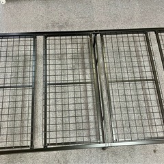 スチールベッドフレーム　シングルサイズ　ダークブラウン
