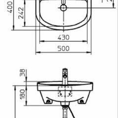 壁掛け洗面器＆バックハンガーの画像