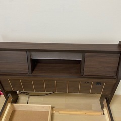 組立て式シングルベッドブラウン