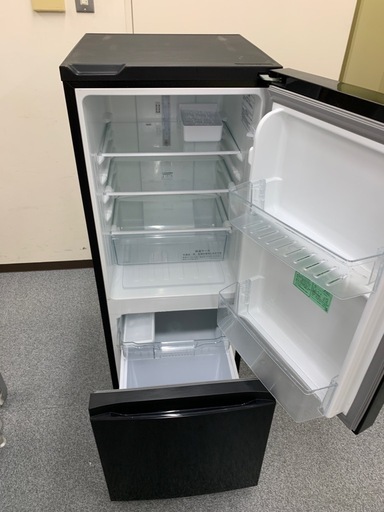 冷蔵庫 幅48cm 154L ブラック 2ドア 右開き 自動霜取り 収納充実※早期引き取り割引有 冷蔵庫 幅48cm 154L ブラック 2ドア 右開き 自動霜取り 収納充実※早期