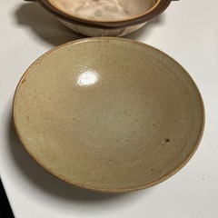 花柄装飾の陶器製土鍋　約25cmの画像