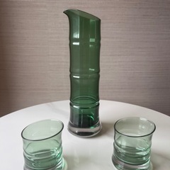 竹型 日本酒グラス （徳利、お猪口セット）廣田硝子 ぐいのみ 竹...