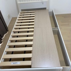 組立て式シングルベッド白