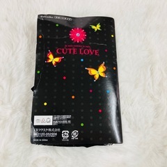 Fukuske CUTE LOVE ブラックレースストッキング M-Lの画像
