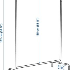 受付終了☆ハンガーラック　IKEA ホワイトの画像