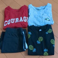 ベビー キッズ ロンティー 半ズボン パイナップル 半袖