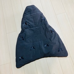 【新品】あったかケープ 抱っこ紐 ベビーカー 寒さ対策 ベビー リボン グレーの画像