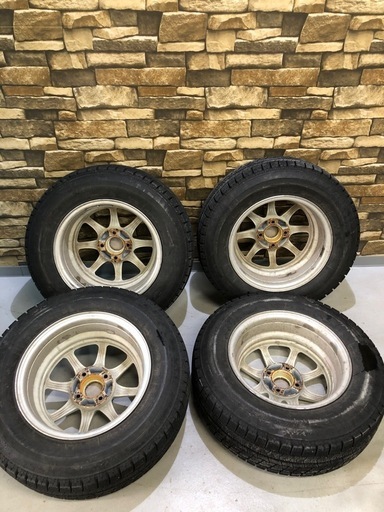 北海道旭川市直接引渡し限定品　T’S レーシング アルミホイール 6j 4H PCD100 ＋42 BRIDGESTONE VRX 1