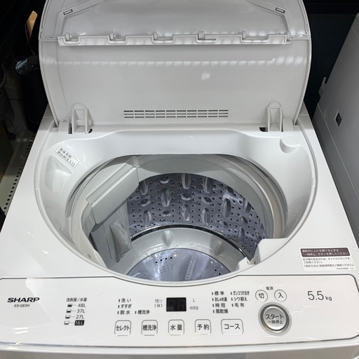 SHARP 全自動洗濯機　E-S-GE5H-W