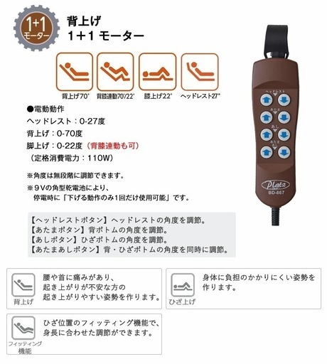 【お取引中】新品　定価15万円　【Platz プラッツ】電動ベッド ケアレットシンプリー　ベッド　介護ベッド