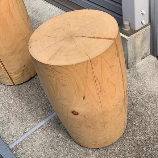 ヒノキ　丸太椅子