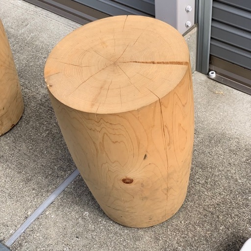ヒノキ　丸太椅子