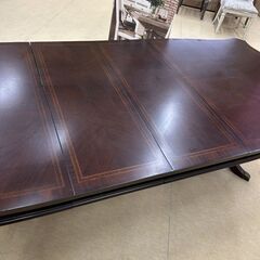 ダイニングテーブル アメリカ輸入家具 大型 伸長式 展示中古品の画像
