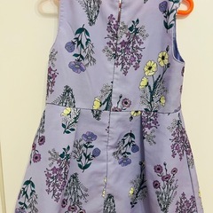 プティマイン　100センチ　花柄ノースリーブワンピース（薄紫）の画像