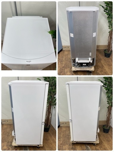 R455 ☀️ SHARP 2ドア冷蔵庫（137L 左右付替え）18年製 SJ-14E5-KW ⭐ 動作確認済 ⭐ クリーニング済