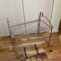 食器水切りラック2段　ステンレス製