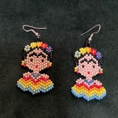 【未使用】メキシコ🇲🇽ビーズピアス　ハンドメイド　アクセサリー