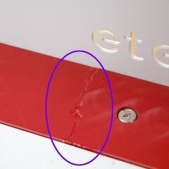 ete おままごとキッチン 幅45×高さ87.5×奥行33.5cm  キッチン収納 おもちゃ箱 白×赤 木製  おもちゃ キッズ 子ども用家具 札幌市 清田区 平岡の画像