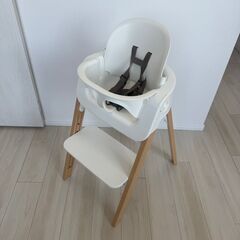 【中古・美品】Stokke Steps/ストッケ ステップス チェア／ベビーセット※引取り限定の画像