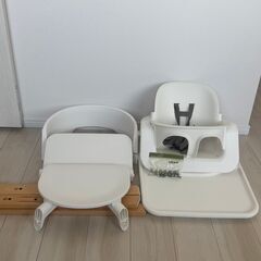 【中古・美品】Stokke Steps/ストッケ ステップス チェア／ベビーセット※引取り限定の画像