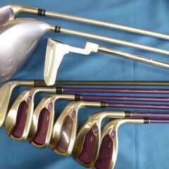 ゴルフセットまとめ売り/オノフキャディーバッグ2点/アクセルアイアン/プロギア/ミズノEURUSドライバー等★中古品・現状渡しの画像