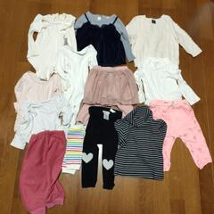 【お取引中】80cm　女の子　セーター　ロンパース　ズボン　タイ...