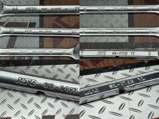 【中古】KTC 京都機械工具 S2-1417/1214/1012/0810/0809/0708 スパナ 6点セット