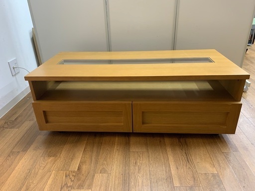 3AG15 ローテーブル 大塚家具 ローラー付 1200×550×420