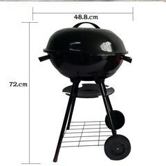 【訳あり】バーベキューコンロ ステーキ バーベキューグリル コンロ 蓋付き 丸型 燻製器 スモーク 薪 BBQ 焚き火 炭焼き od318の画像