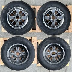 YOKOHAMA almex １４x５.５ｊ/１１４.３/４h オフ＋１４ 【DUNLOPタイヤ新品セット】　旧車 アメリカン USDM の画像