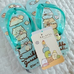 ビーチサンダル すみっコぐらし 18センチ　ブルー プール 海 川の画像