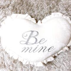 白　フランフラン　Franc franc ハートクッション　Be...