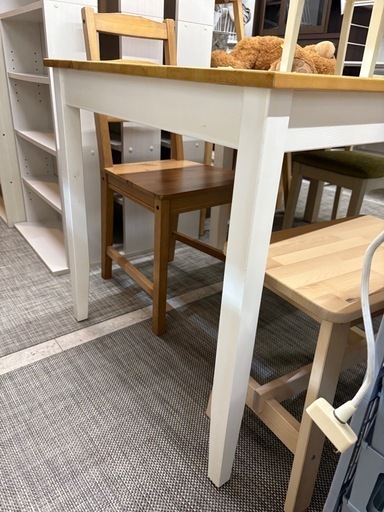 配送可【IKEA】【ダイニングセット】テーブル×1  椅子×1 ベンチ×1★ クリーニング済 【管理番号10304】