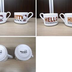 未使用長期保管品 ハローキティ ティーカップセット カップ×2 ポット×1 サンリオ Hello Kitty 苫小牧西店の画像