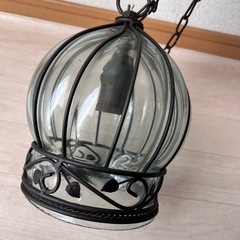 アンティーク 吹きガラス 昭和 ランプシェード