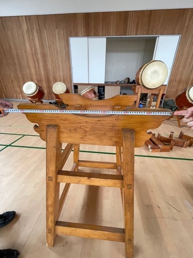 和太鼓　台座 鈴木楽器製作所 郷のひびきシリーズ 長胴太鼓1尺4寸十字平置台セット