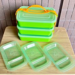 【美品】３段重　ランチボックスの画像