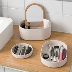 IKEA SAXBORGA サクスボルガ 収納ボックス ミラーのふた付きの画像