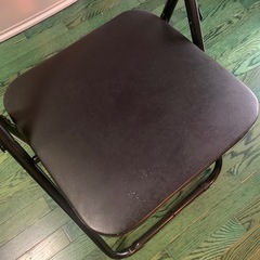 パイプ椅子 黒の画像