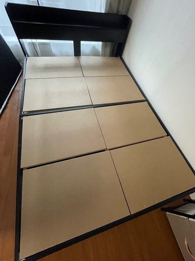 《取引先確定済》収納付ダブルベッドフレーム