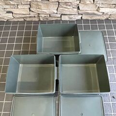 Tupperware 収納ケース グリーン 3個 タッパーウェア 25D 北E3の画像