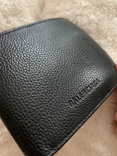 【新品未使用】BALENCIAGA バレンシアガ 二つ折り財布 黒➀