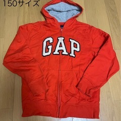 GAP kidsフード付ジップアップ　パーカー 150サイズ オ...