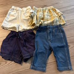 子供服　半ズボン 七部丈パンツ　90cmの画像