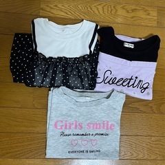 子供服130 女の子Tシャツ3枚